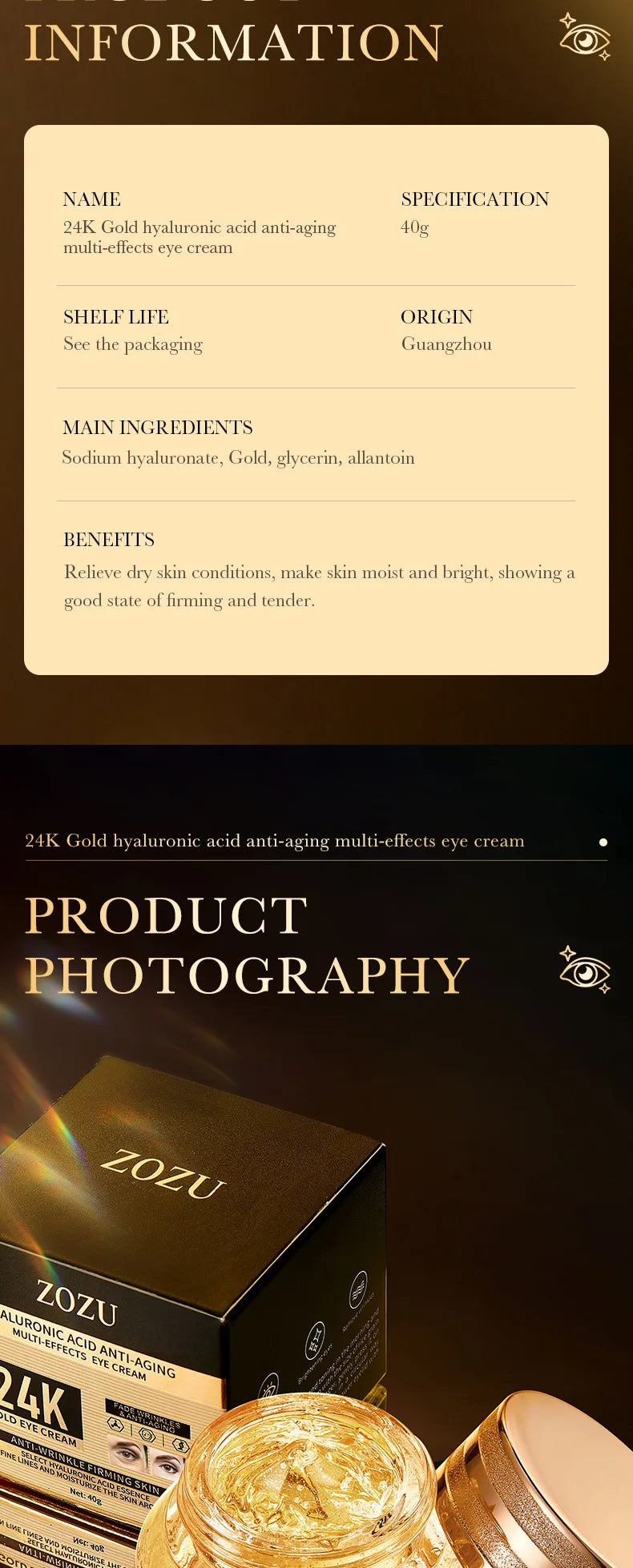 Gold Hyaluronic acid